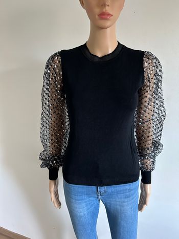 Pull noir et brillant Morgan taille XS jamais porté 
