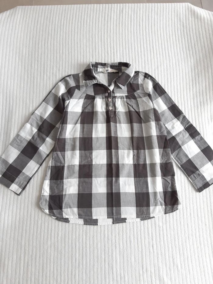 Blouse à carreaux 8 ans