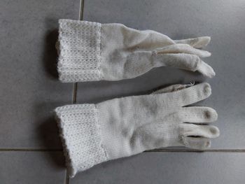 Gants en laine blanc