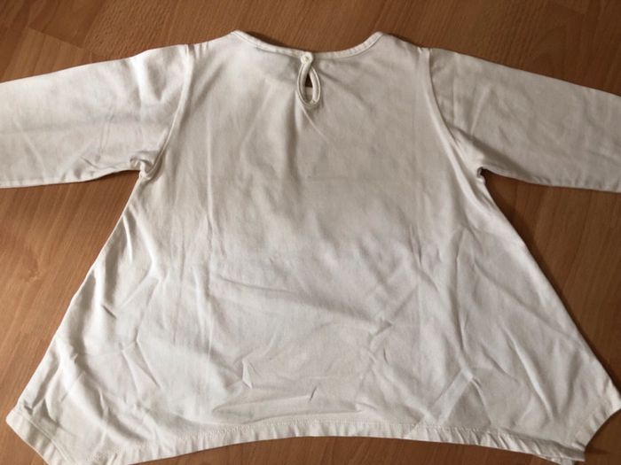 Joli T-shirt blanc ML T. 8 ans fille Neuf avec étiquette - photo numéro 4