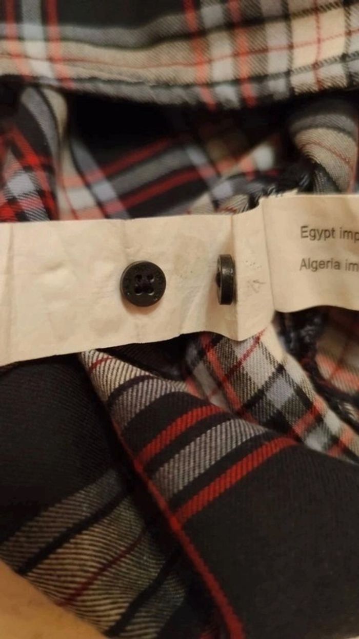 Chemise manches longues à carreaux style Camionneurs / Bûcherons T. 6 mois TAO 💮100% Coton - photo numéro 10