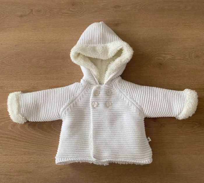 Gilets mixte Cadet Rousselle blanc   Chaud  taille  1 mois - photo numéro 7