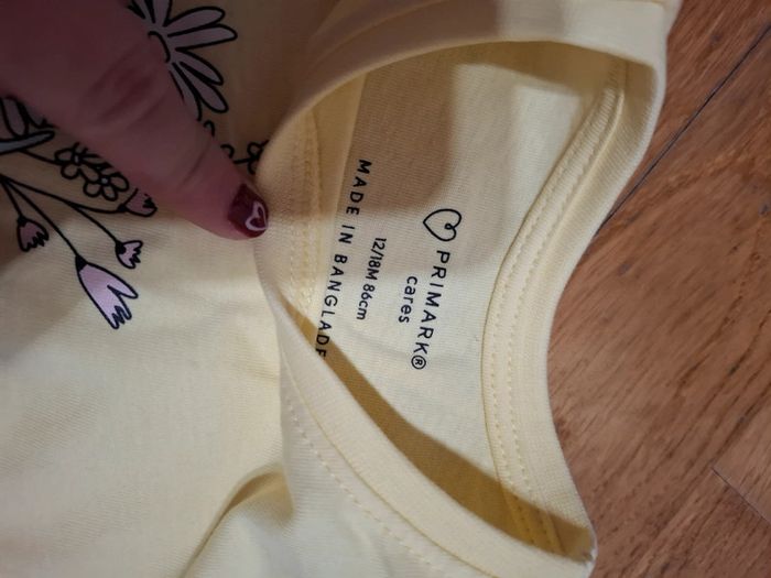 Tshirt jaune fleurie fille - photo numéro 2