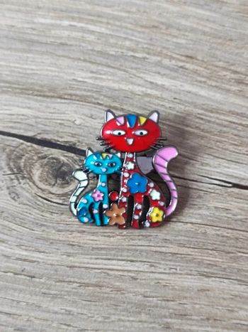 Broche chat pop art