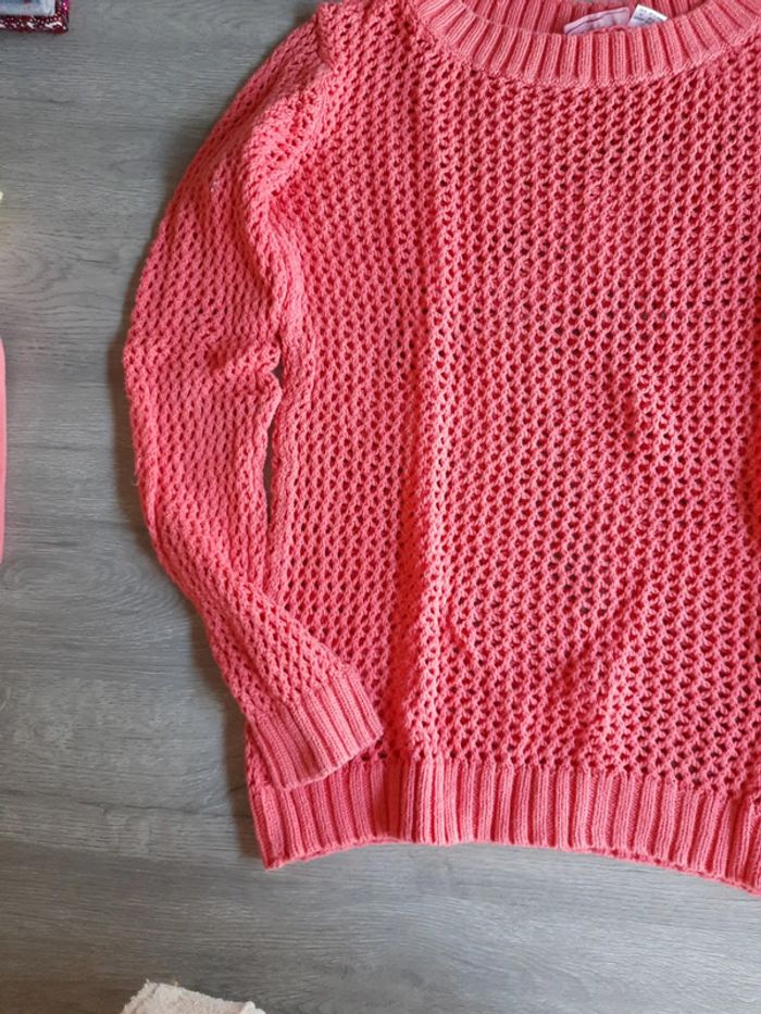 Pull mailles très ajourées fille 12 ans - photo numéro 2
