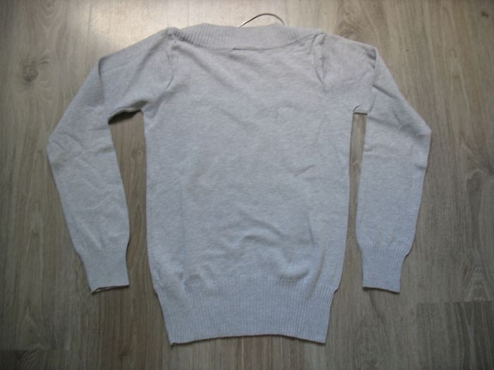 PULL FIN GRIS CLAIR "H&M" - TAILLE 36 - n°01 - photo numéro 4