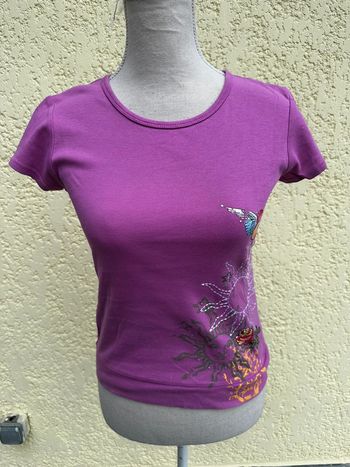 💜 T-shirt violet original C&A – Taille 12/13 ans