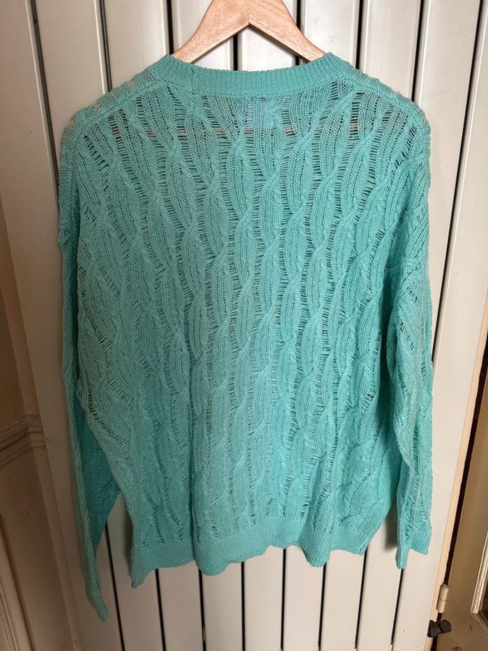 Pull en mailles larges turquoise asos L - photo numéro 3
