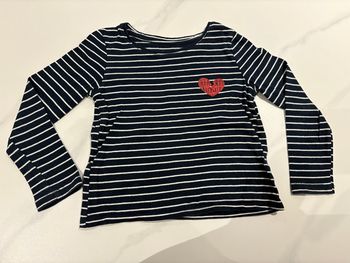 T-shirt manches longues rayés bleu/blanc Kiabi 4 ans fille