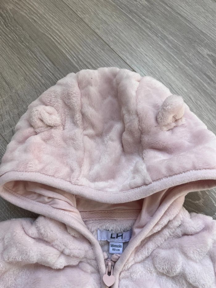 Gilet polaire capuche bébé fille 18 mois - photo numéro 3