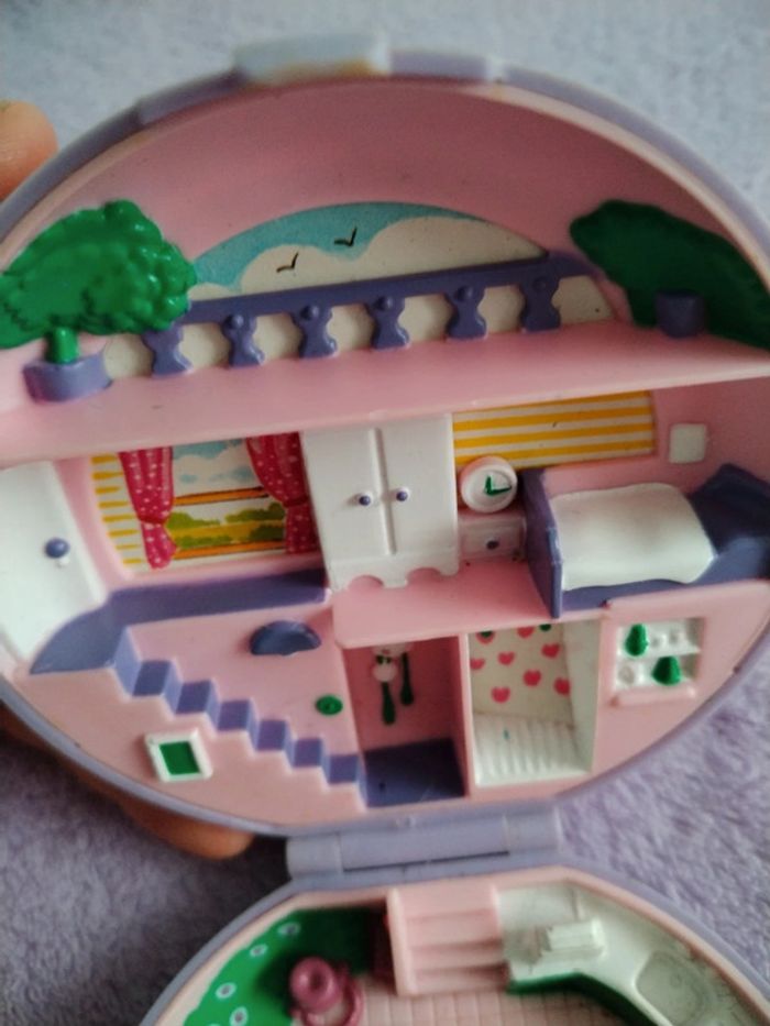 Polly Pocket vintage 1989 maison de Polly boîte ronde violette - photo numéro 9
