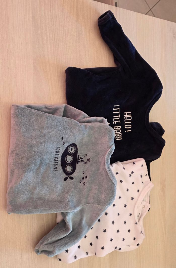 Pyjamas hiver 3mois 60cm - photo numéro 2