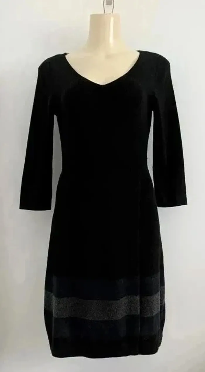 Robe pull noir - Monsoon - laine acrylique - taille 36