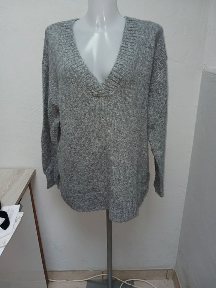 Pull gris chaud et doux T36
