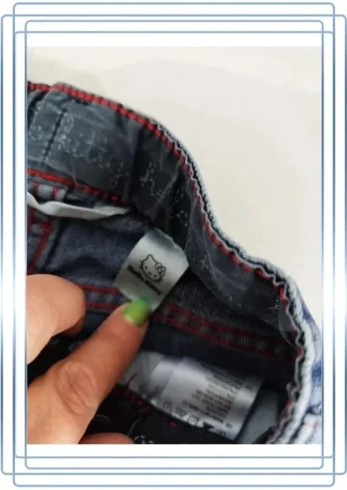 Short en jean Hello Kitty H&M, 128cm - photo numéro 3