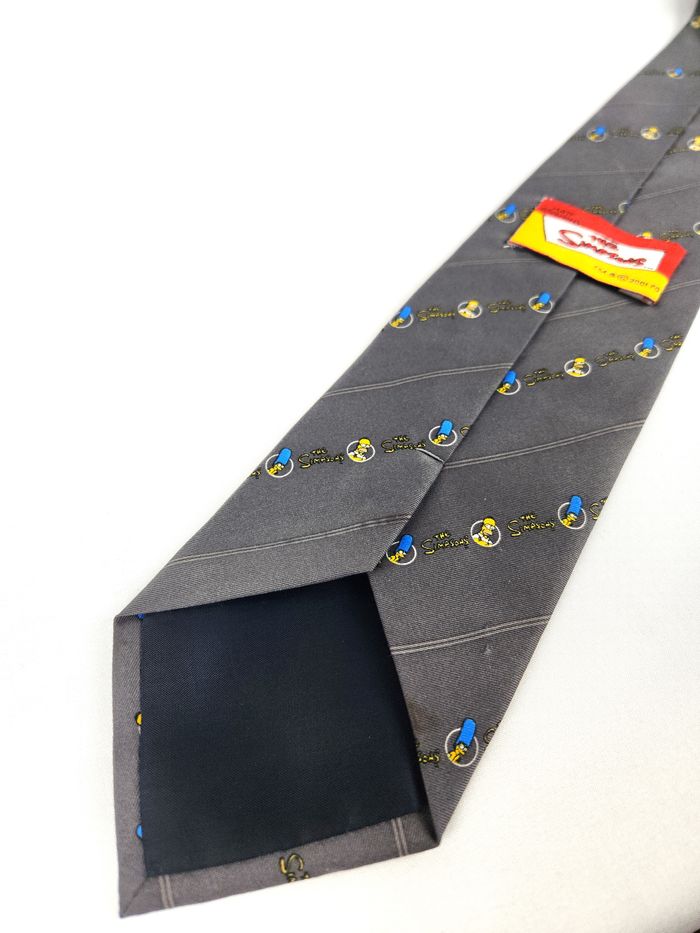 Cravate grise The Simpsons - Homer & Marge - Vintage 2001 - photo numéro 3