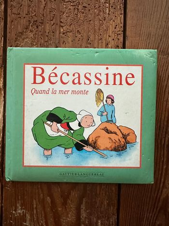Livre ancien cartonné ma première Bécassine Quand la mer monte océan Gautier Languereau