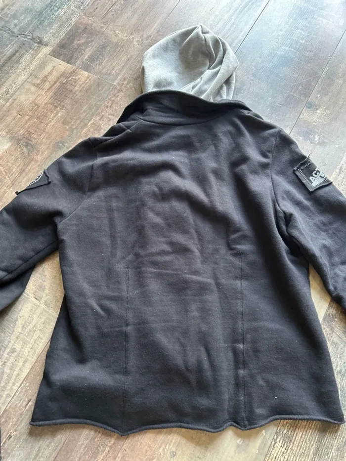Gilet sweat capuche bicolore - photo numéro 7