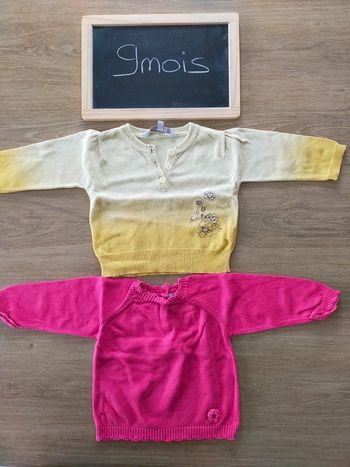 Pulls fille taille 9mois