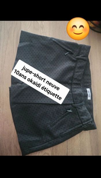 Jupe short / short jupe okaidi fille 10ans neuve