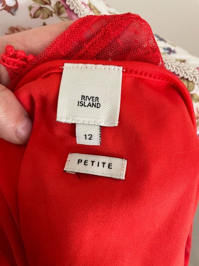 Haut à volant dentelle rouge - photo numéro 6