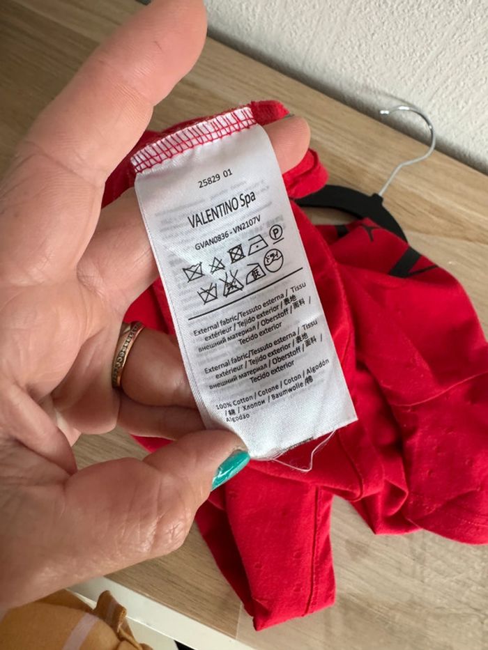 T-shirt VLTN femme rouge M - photo numéro 6