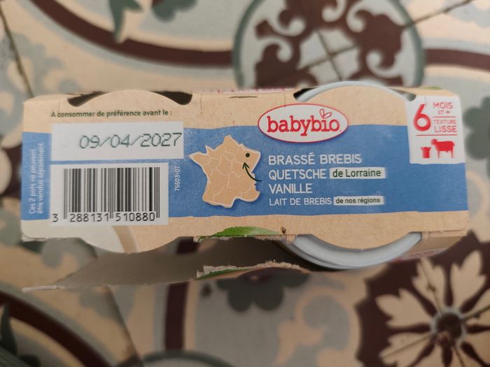 Babybio brassé brebis quetsche vanille - photo numéro 2