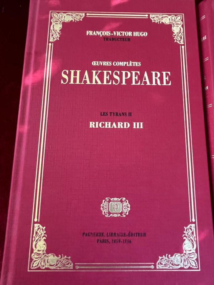 Œuvres complètes de Shakespeare – Édition François-Victor Hugo – 2 volumes - photo numéro 3