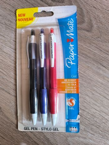 Lot de 3 stylos gel neuf Paper Mate
