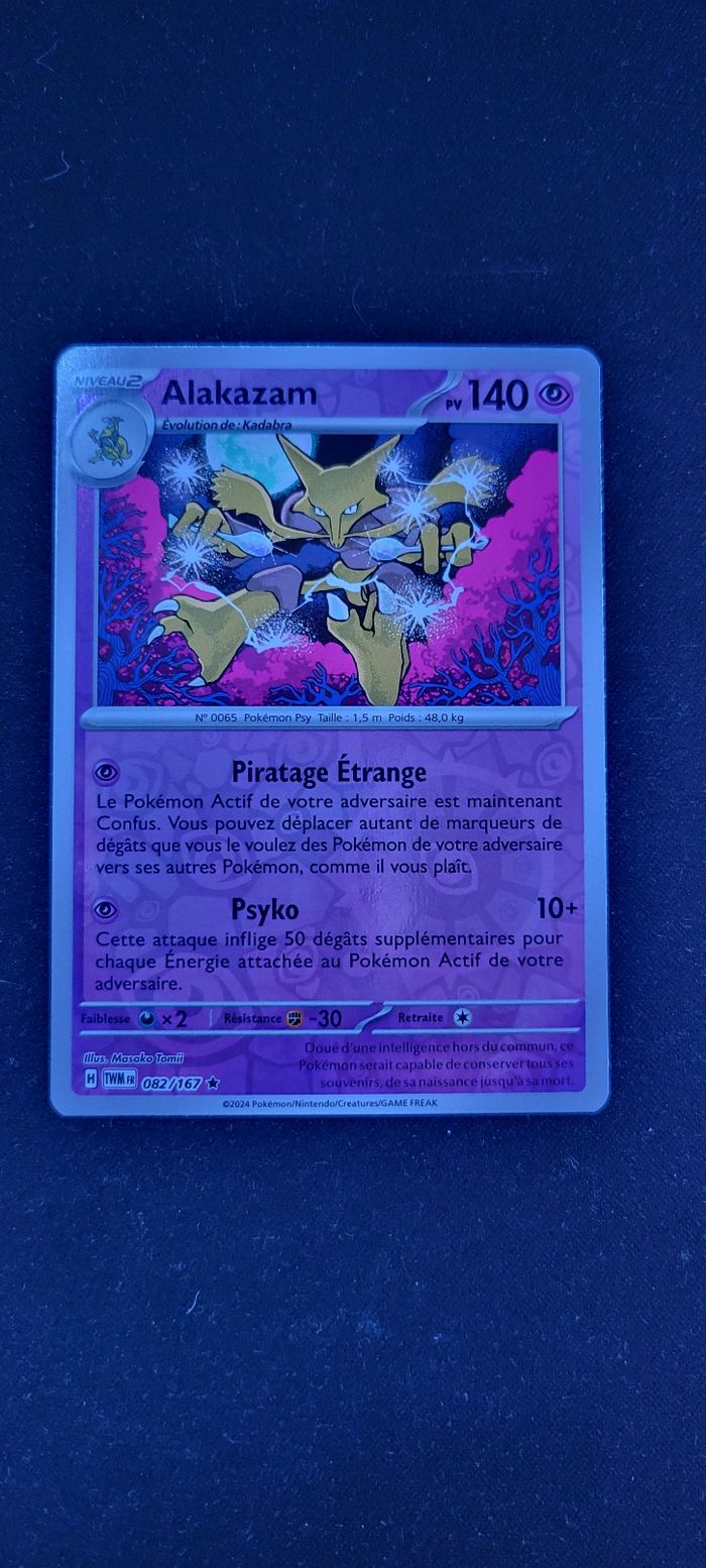 Carte pokemon alakazam reverse