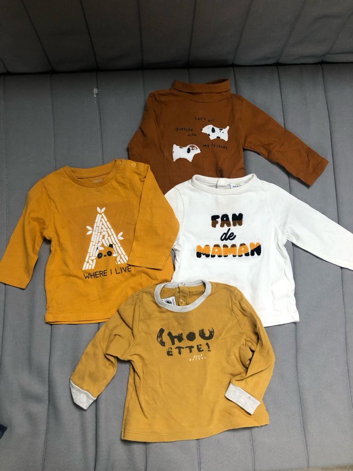 Lot T-shirt ML 9 mois