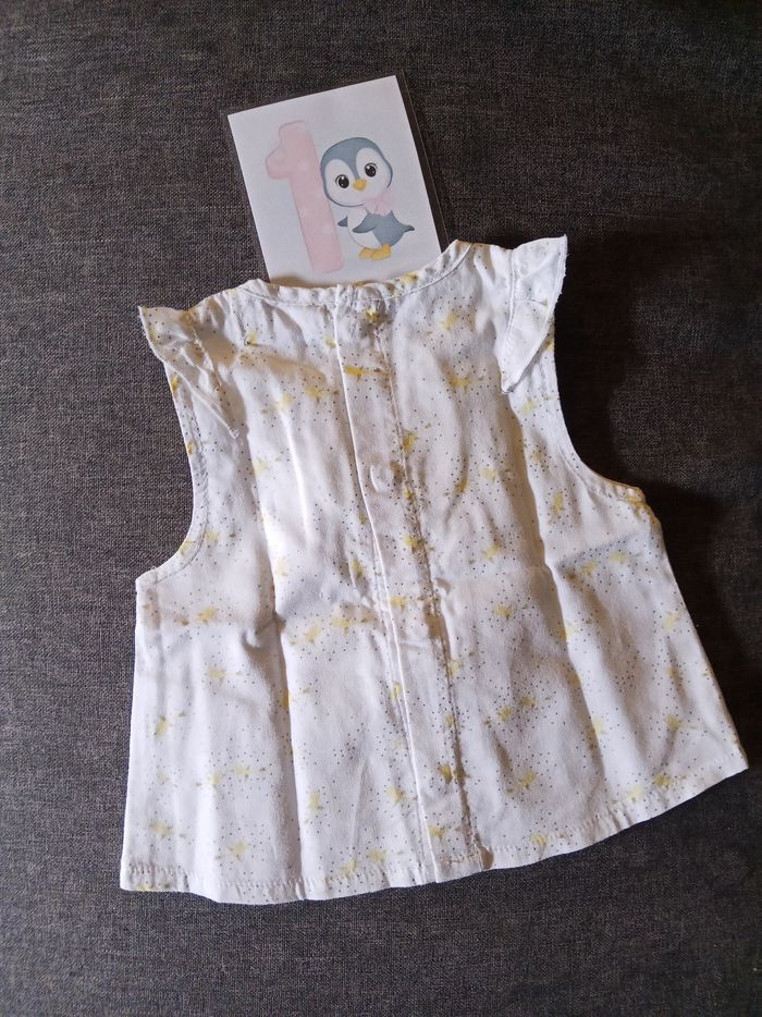 T-shirt MC blanc avec dessins 1 mois - photo numéro 2