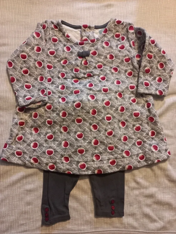 Ensemble robe et leggings 6 mois