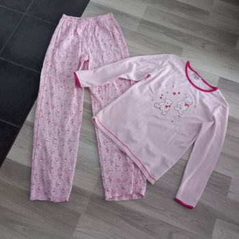 Pyjama femme 2 pièces (t-shirt à manches longues + pantalon) Nuit étoilées taille 38