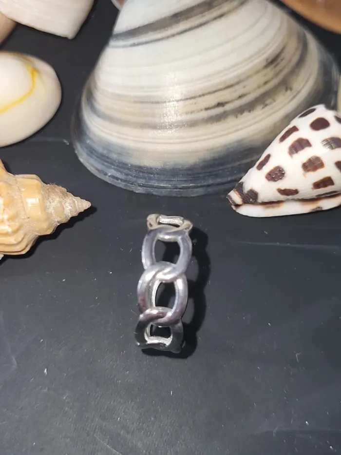 Bague ouverte tour chaîne Acier inoxydable argent - photo numéro 5