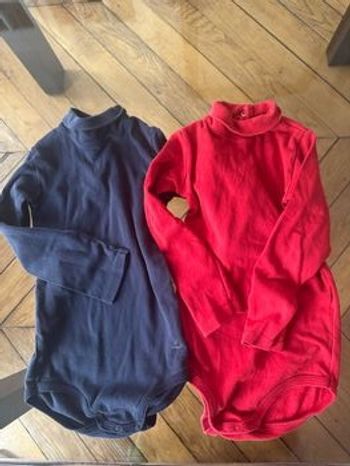 Lot bodies Petit Bateau col roulé