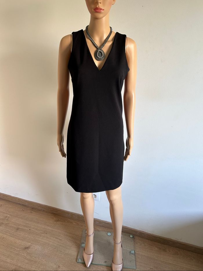 Robe noire sans manches avec strass Morgan taille XS comme neuve - photo numéro 3