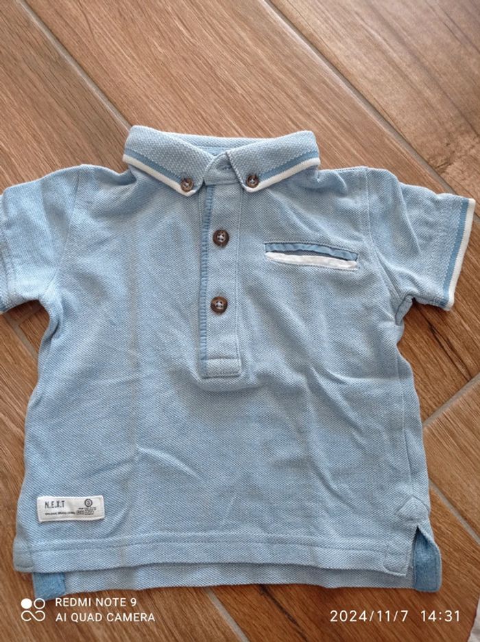 Ensemble 6 mois salopette beige lapin+ polo bleu ciel - photo numéro 5