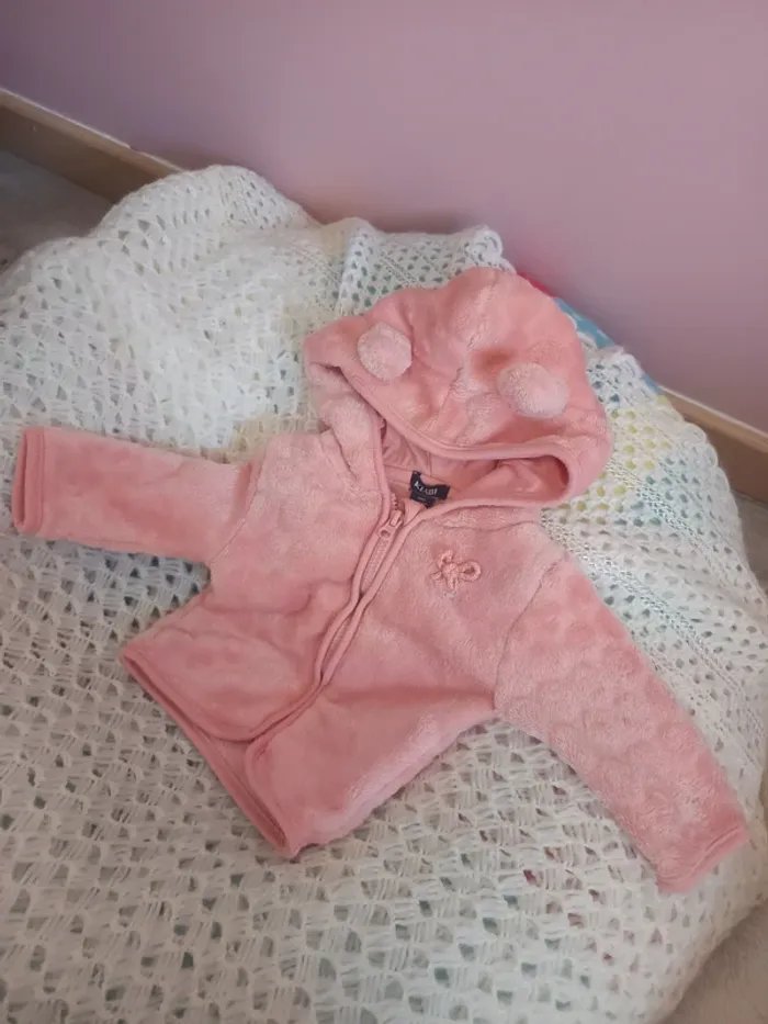 Gilet zippé bébé fille