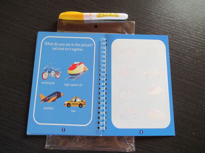 Livre coloriage véhicules de dessin à l'eau magique + crayon (type aquadoodle) neuf - photo numéro 4