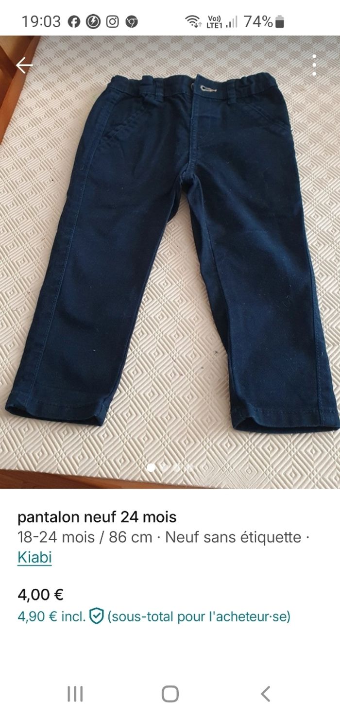 pantalon neuf 24 mois