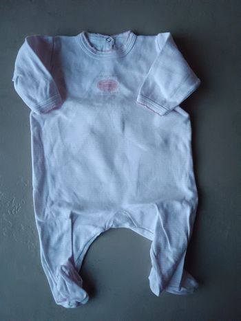 Pyajama grenouillère petit bateau rose en coton 3 mois