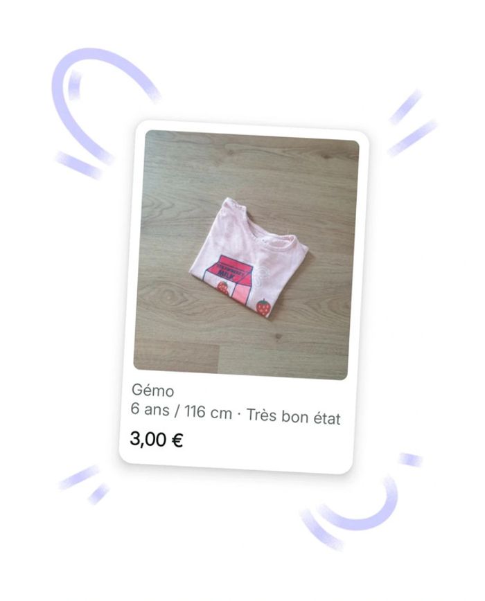 🩷 Tee-shirt ML 6 ans Gémo #emyfleury_6ansfille