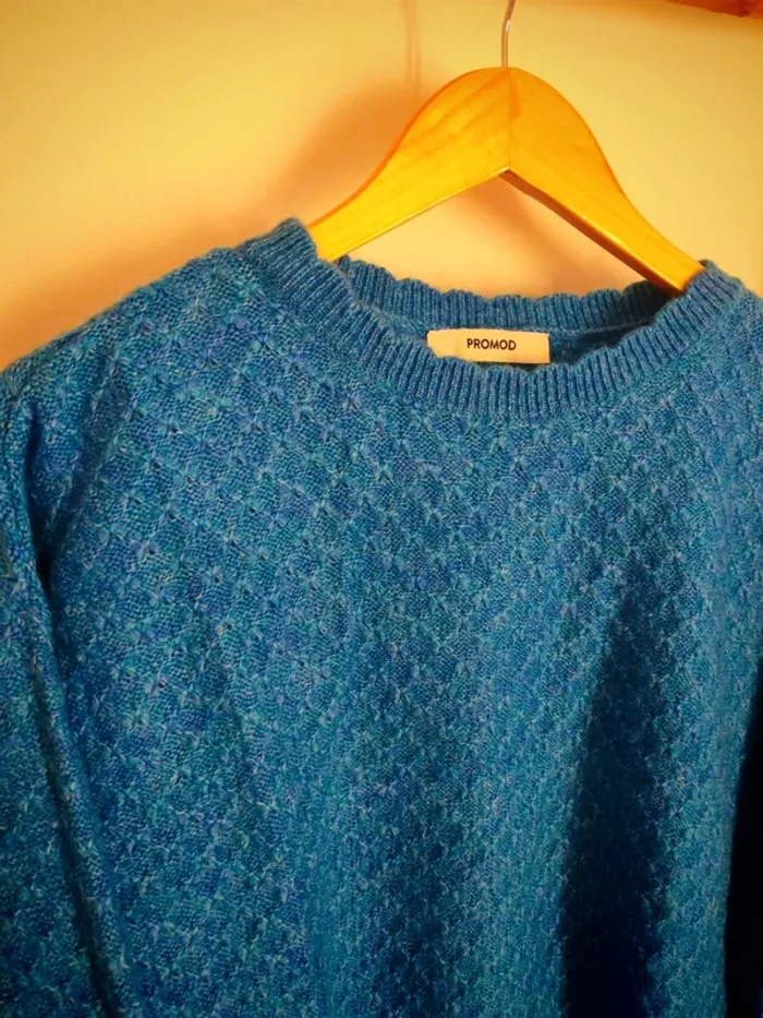 Pull promod bleu roi neuf 40 - photo numéro 2