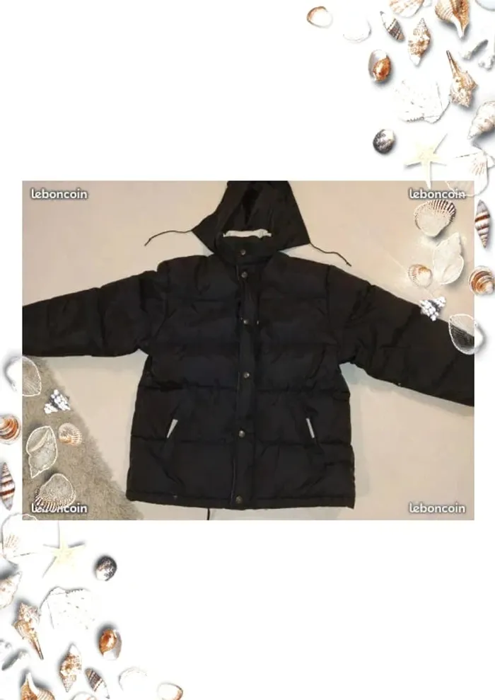 Blouson doudoune noir edeis taille 150 cm 12 ans - photo numéro 2