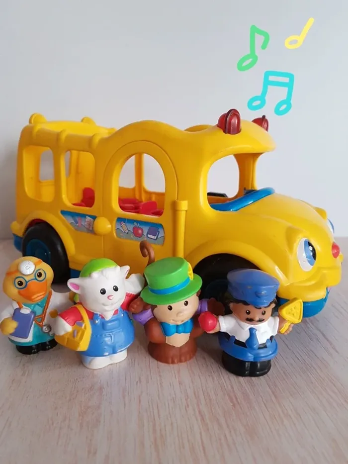Bus scolaire musical jaune Little people de Fisher Price