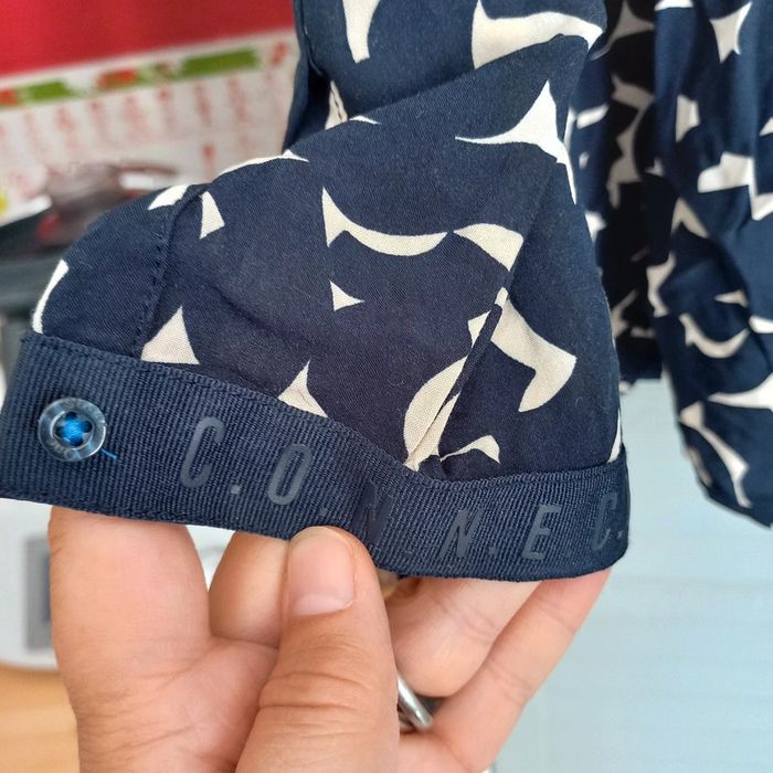 Chemisier bleu marine à motifs blancs - photo numéro 5