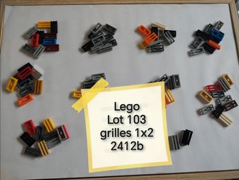 Lego lot 103 grilles 1x2 réf 2412b