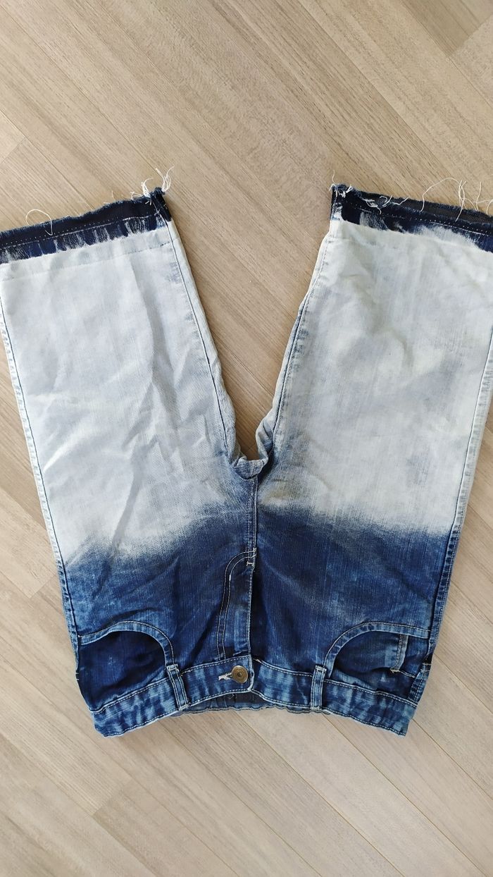 Short bermuda jeans délavé
