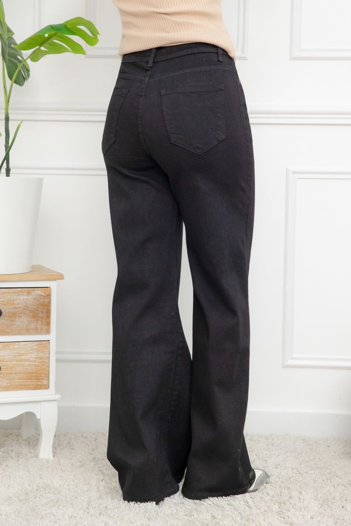 Jeans wide leg noir taille 46 - photo numéro 3